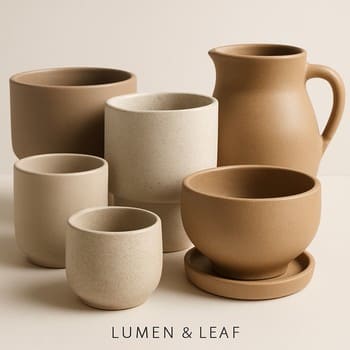 Masada yerləşdirilmiş keramik pinco kasalar kolleksiyası