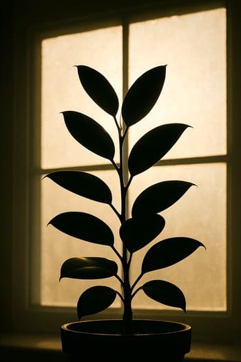 Gün işığı alan pəncərə yanında yerləşdirilmiş otaq bitkisi